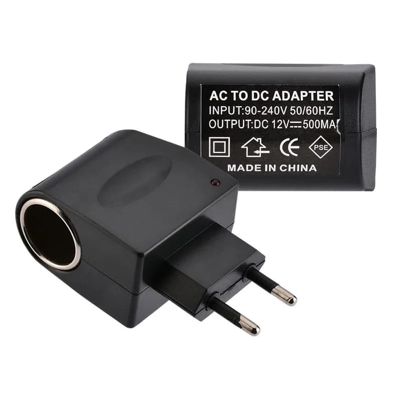 Adattatore CA Convertitore per auto Presa Caricatore automatico Spina UE USA 220 V CA a 12 V CC per dispositivi elettronici per auto Adattatore per accendisigari