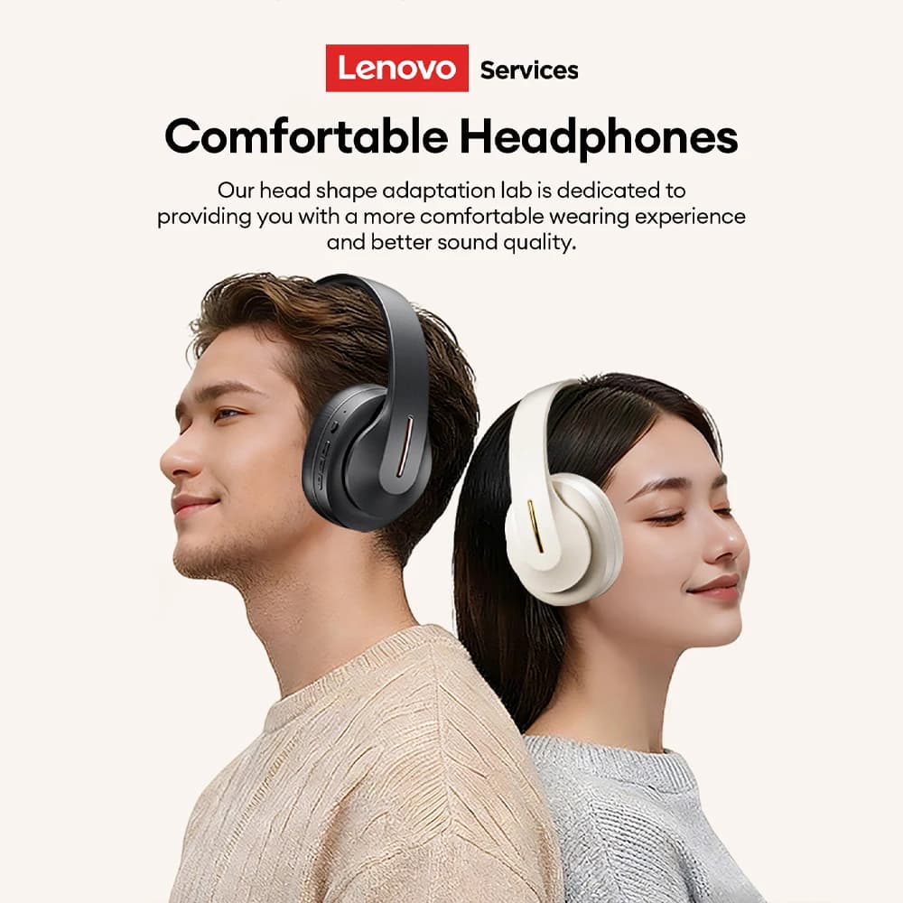 Lenovo LES-107 Bluetooth 6.0 over-ear gaming headset with Dolby surround sound, wired/wireless, noise cancellation, folding