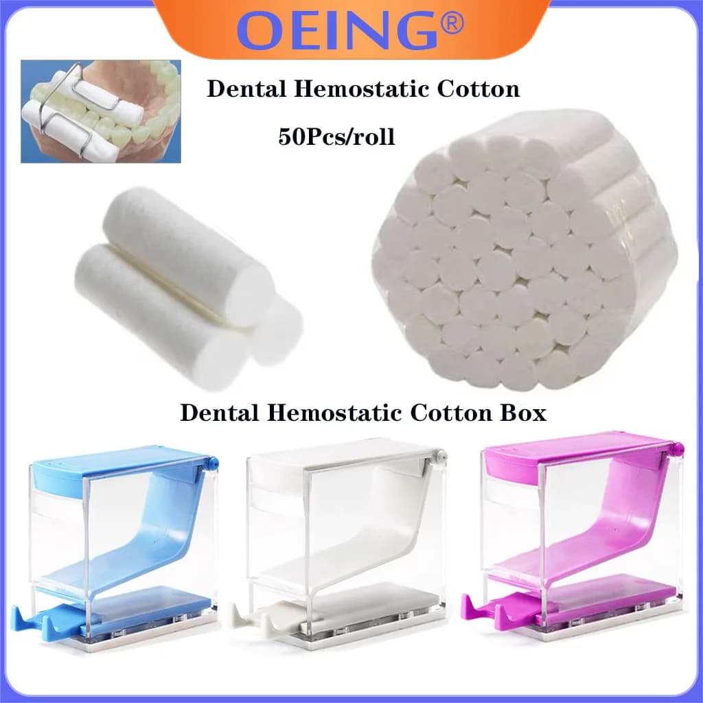 50 pcs/disposable dental cotton spindle high absorption medical wool teeth whitening dental materials dental