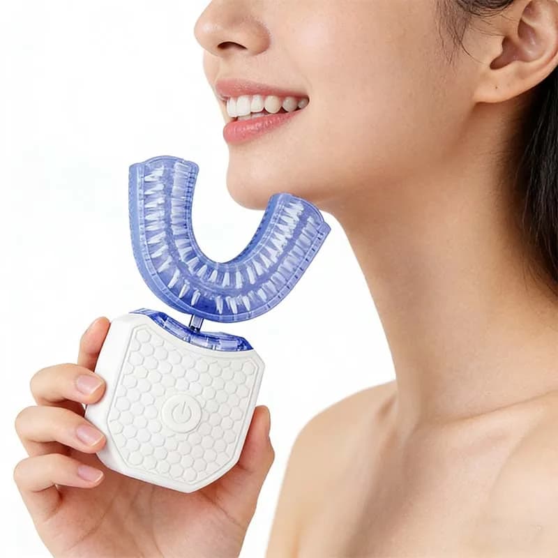 U 3 In One Shape Electric Toothbrush, Toothbrush, Wireless 360 ° Silicone language scraper for adults