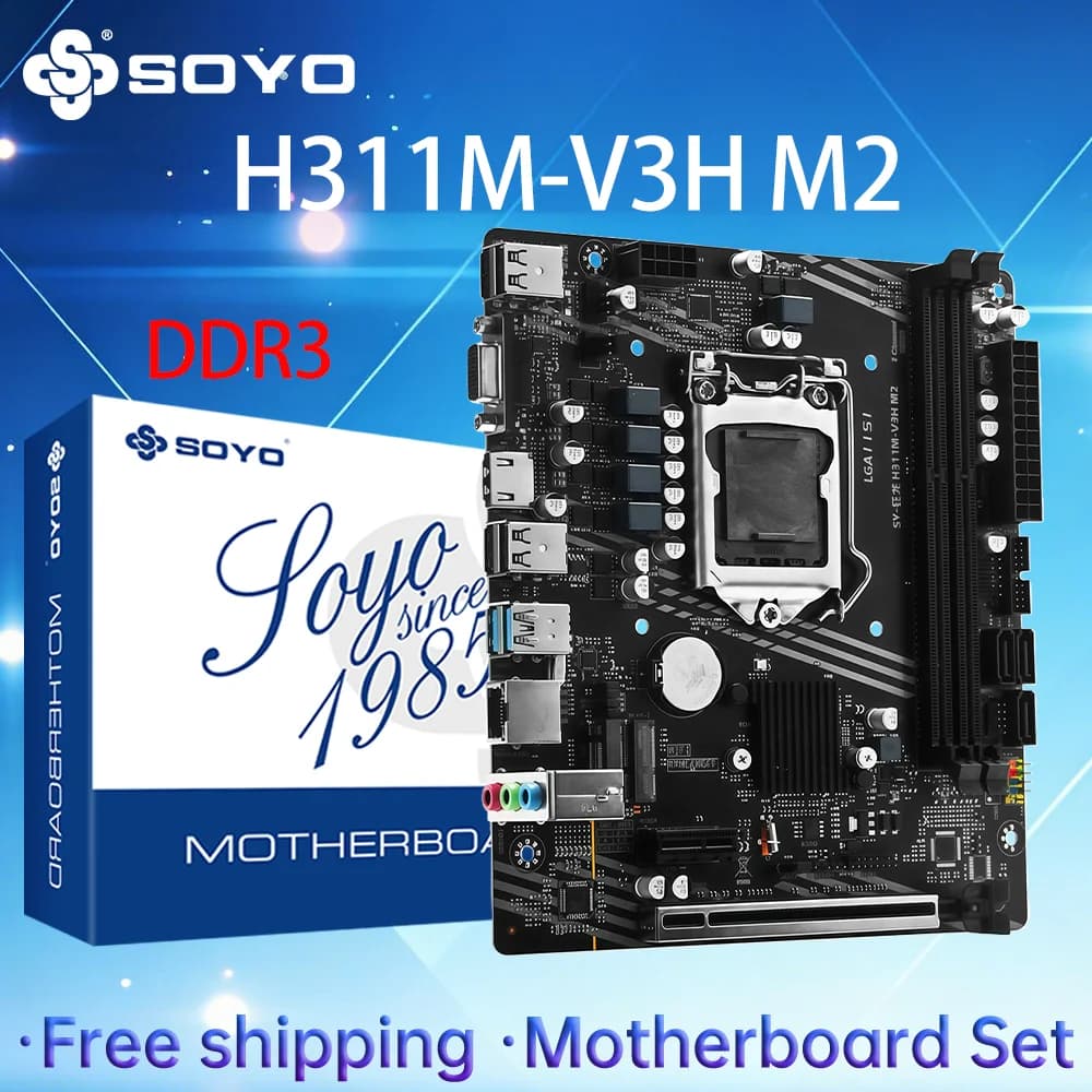 Scheda madre di gioco SOYO H311 Intel LGA 1151 Supporto 6/7/8/9 generazione DDR4 2133/2400/2666MHz 32GB M.2 SATA3.0 USB3.0 Desktop