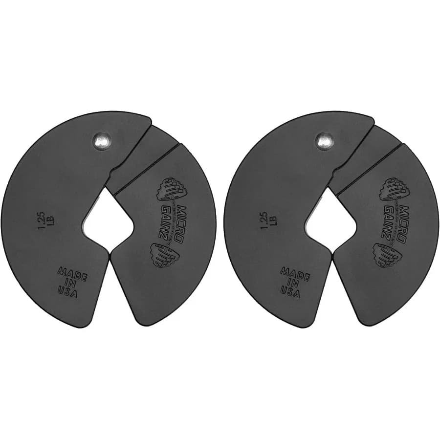 Fractional weight plate with handlebars of 1.25 pounds, ideal for micro-loading, 2-piece fractional weight plates, designed for towing with handlebars