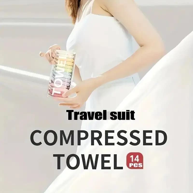 Asciugamani Compressi Istantaneamente Espandibili per Viaggi e Campeggio, Salviette Monouso Portatili in Morbido Cotone per Escursionismo e Palestra