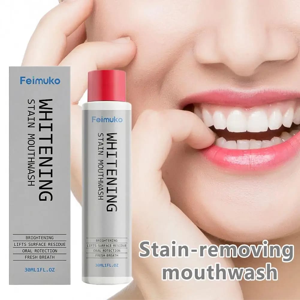 Collutorio Sbiancante Originale 30ml per Rimozione Macchie, Protezione Orale, Alito Fresco e Superficie Dentale Luminosa