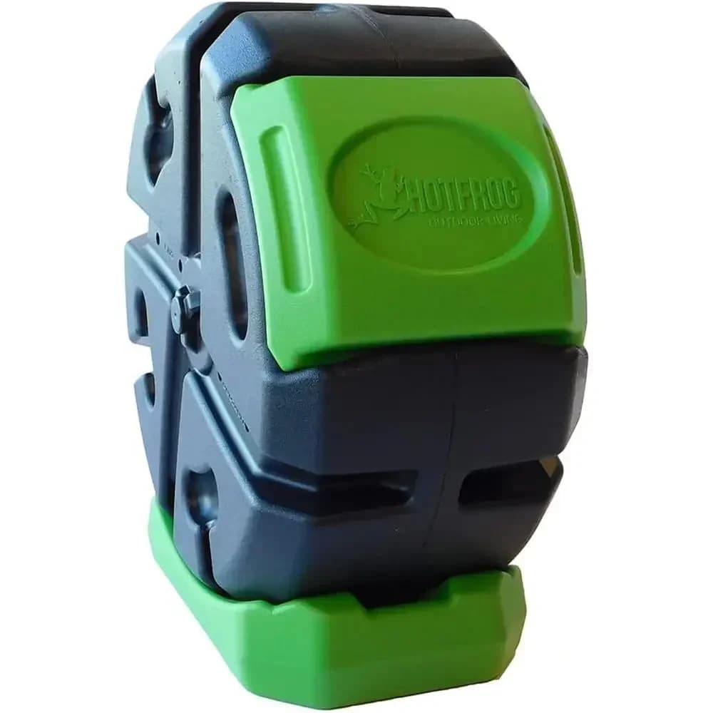 Outdoor Single Chamber Rotating Garden Compost Bin - 19 Gallon Black & Green
