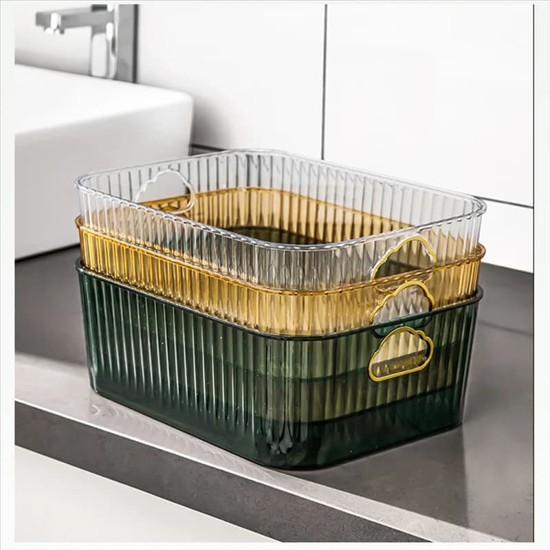 ABMH-1 pezzo trasparente scatola portaoggetti per frigorifero contenitore trasparente per frigorifero per la cucina conservazione di bevande alimentari bianco