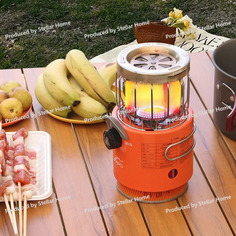 Mini piccolo fornello da campeggio per riscaldamento Comodo fornello da esterno Fornello da campeggio a gas liquefatto 2000W ad alta potenza