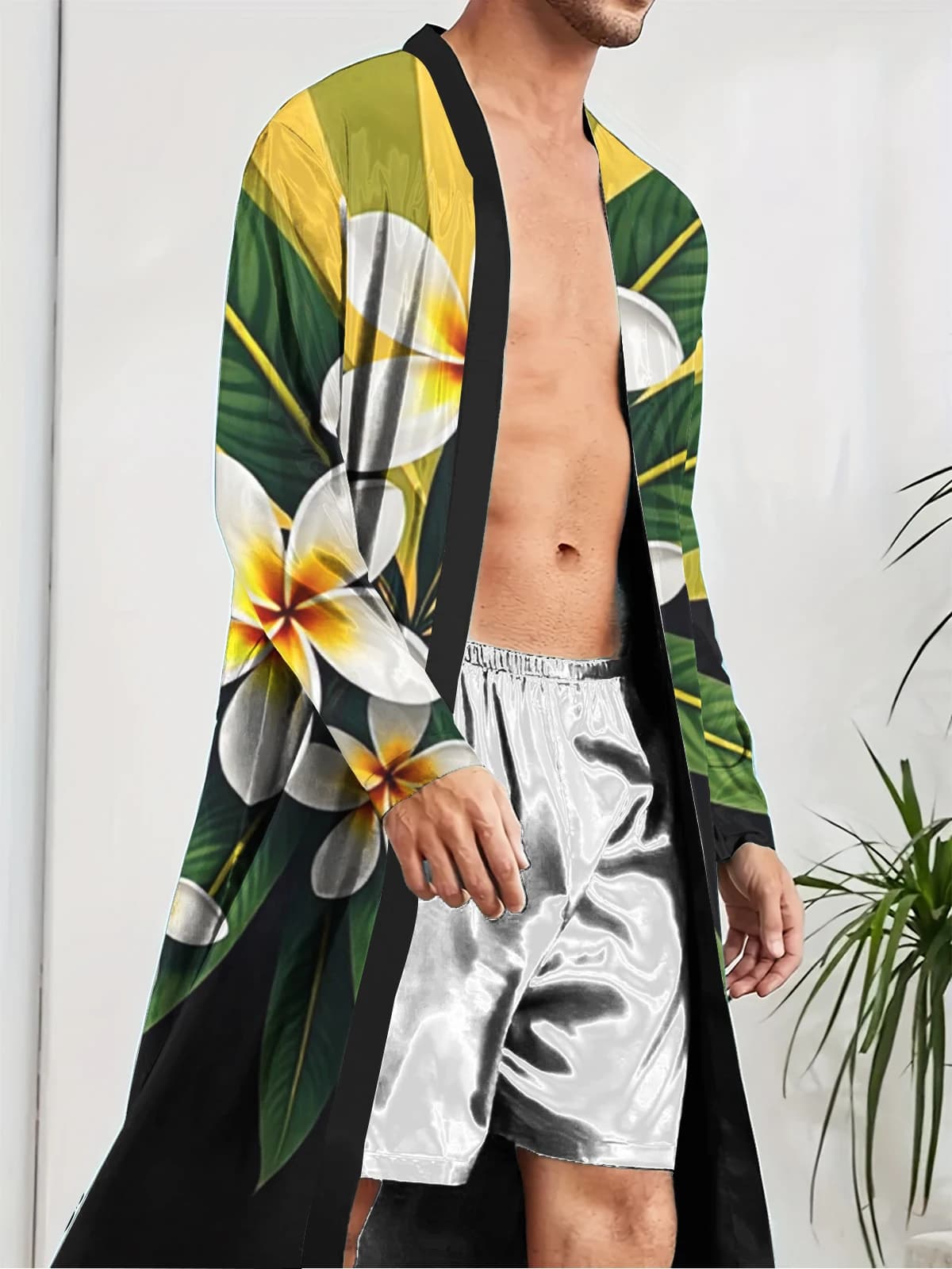 1pcs Men's Robes 2026 Spring/Summer Breathable 3D Printed Sleepwear robe Men's bathrobe Graphic Funny pajamas Sleepwear