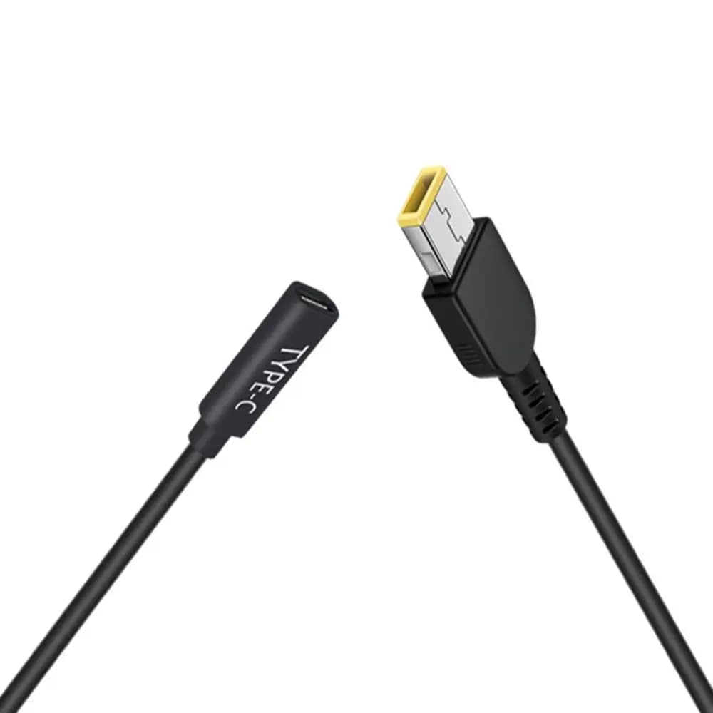 Durevole USB-C cavo di alimentazione da 15cm cavo di ricarica per caricabatterie PD tipo-C femmina a punta quadrata sottile per Lenovo Yoga 2 Pro 13 Thinkpad