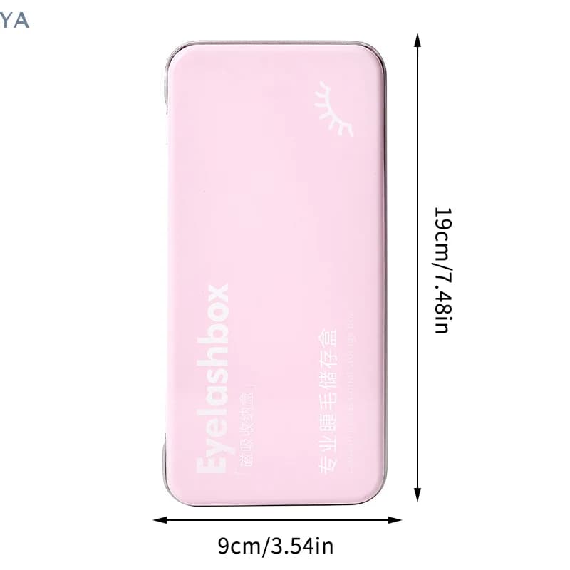 Empty magnetic false eyelash box with 6 disks, travel case for fake eyelashes, eyelash container
