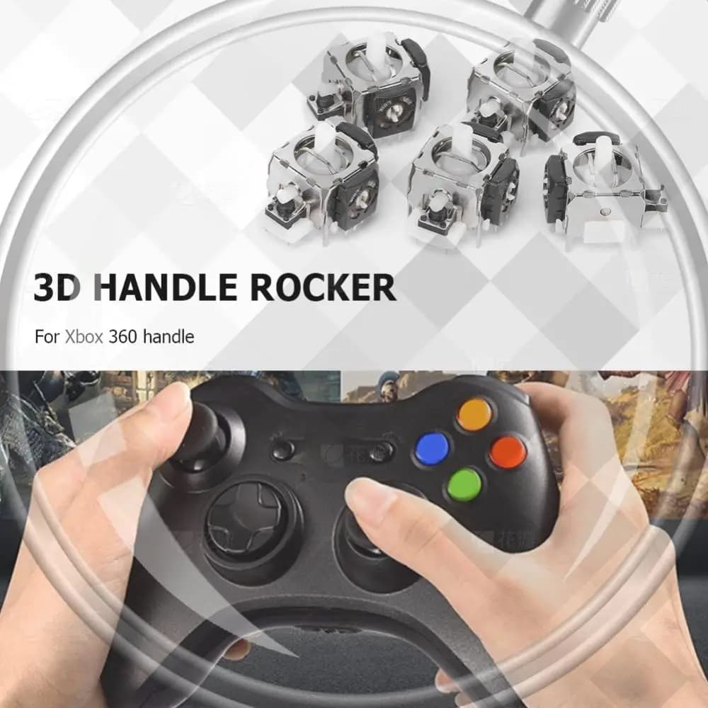 5 Pezzi Joystick Analogico 3D per Gamepad, Modulo Joystick Analogico, Parti di Ricambio e Accessori per Controller di Gioco Xbox 360