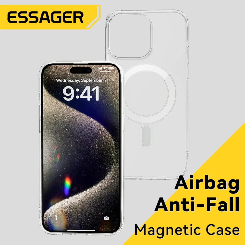 Custodia magnetica Essager per iPhone 15 14 13 12 Pro Max custodia antiurto per iPhone 14 Pro Max 15 Plus 15pro custodie in TPU Macsafe