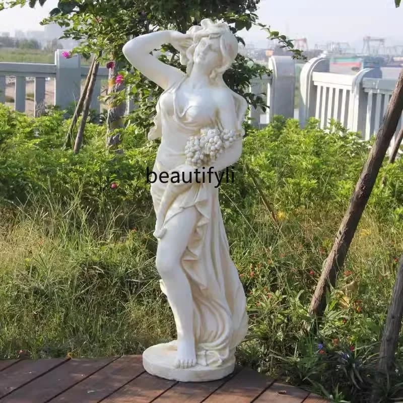 Asmt59 Asmt59 Statua dell'hotel Villa da giardino Decorazione della casa Artigianato Display Figura T Pendolo scultura da giardino esterno
