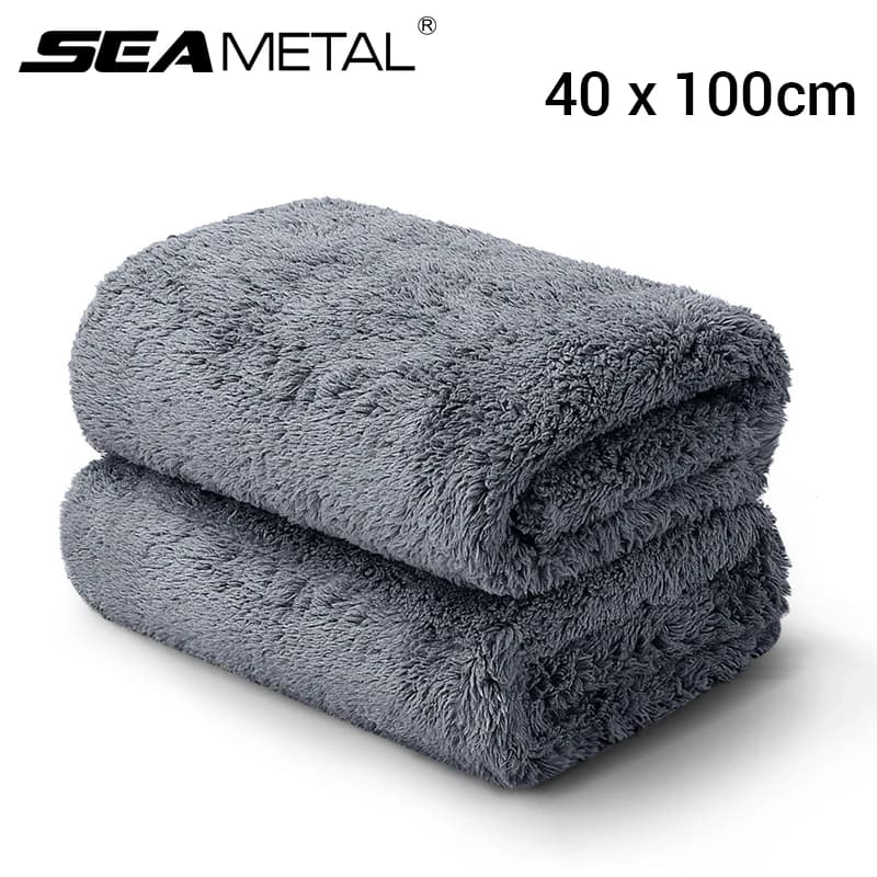 SEAMETAL 40X100CM Self-washing towel Coral towel Microfiber clean cloth No rims Soft and highly absorbent car wash towels