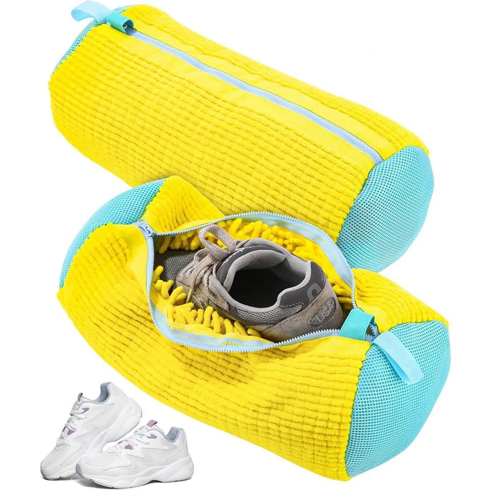 1 comfortable and durable bag for shoe washing machine for all kinds of zippered shoes, ideal for sneakers and casual shoes, laundry washing bag
