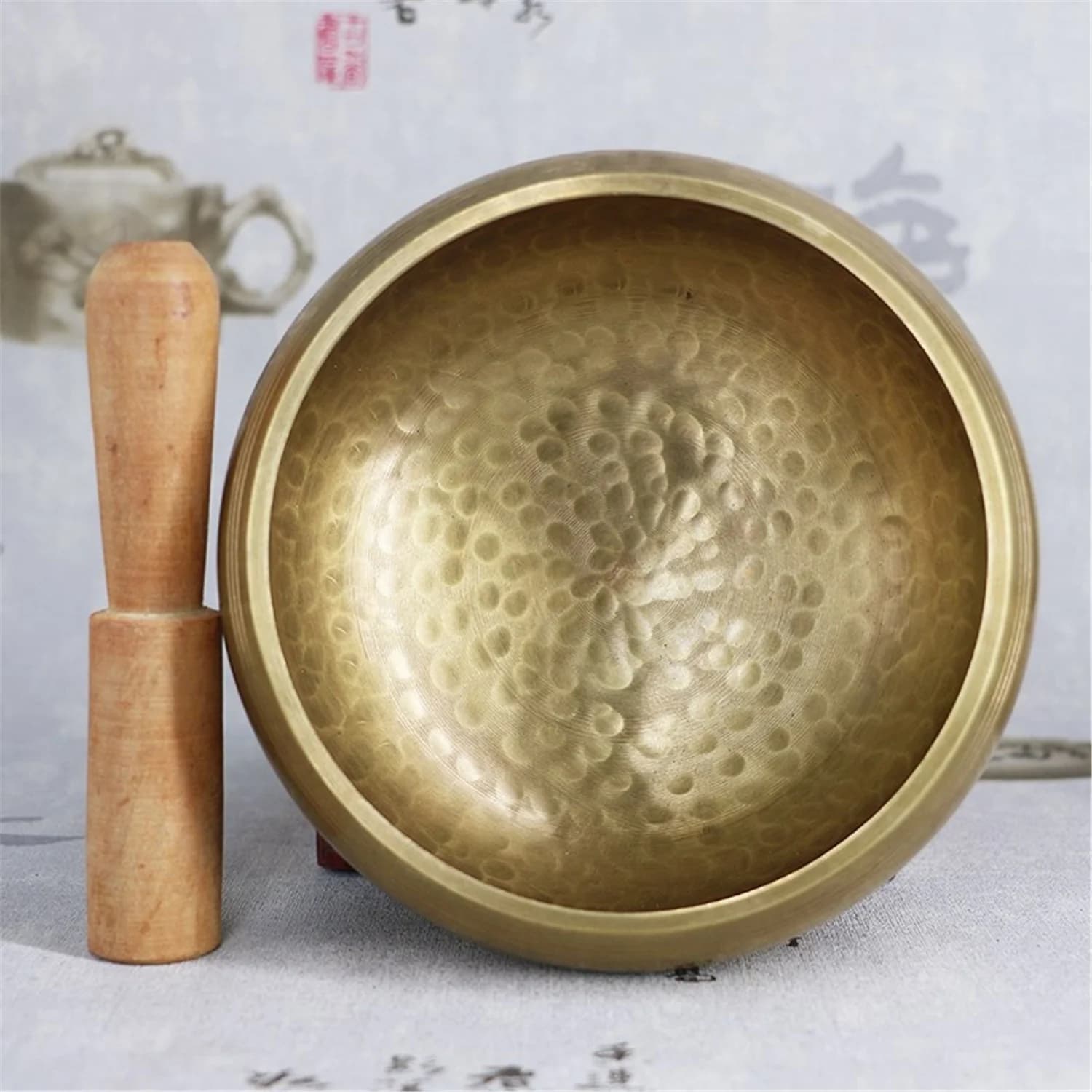 Gandhanra 3.2"-7.9" Tibetan Handcrafted Full Moon Singing Bowl For Sound Healing,Meditation,Relaxation,Yoga,Chakra Balancing