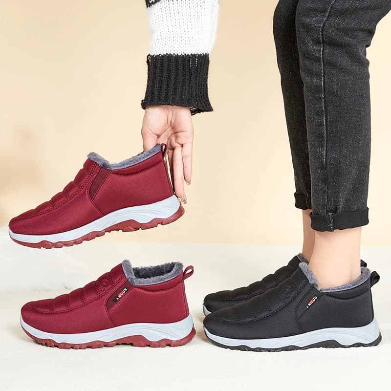Stivaletti da uomo invernali in caldo cotone riempito -30 ° C Scarpe da mamma per escursioni all'aperto antiscivolo antigelo, Botas De Invierno Mujer