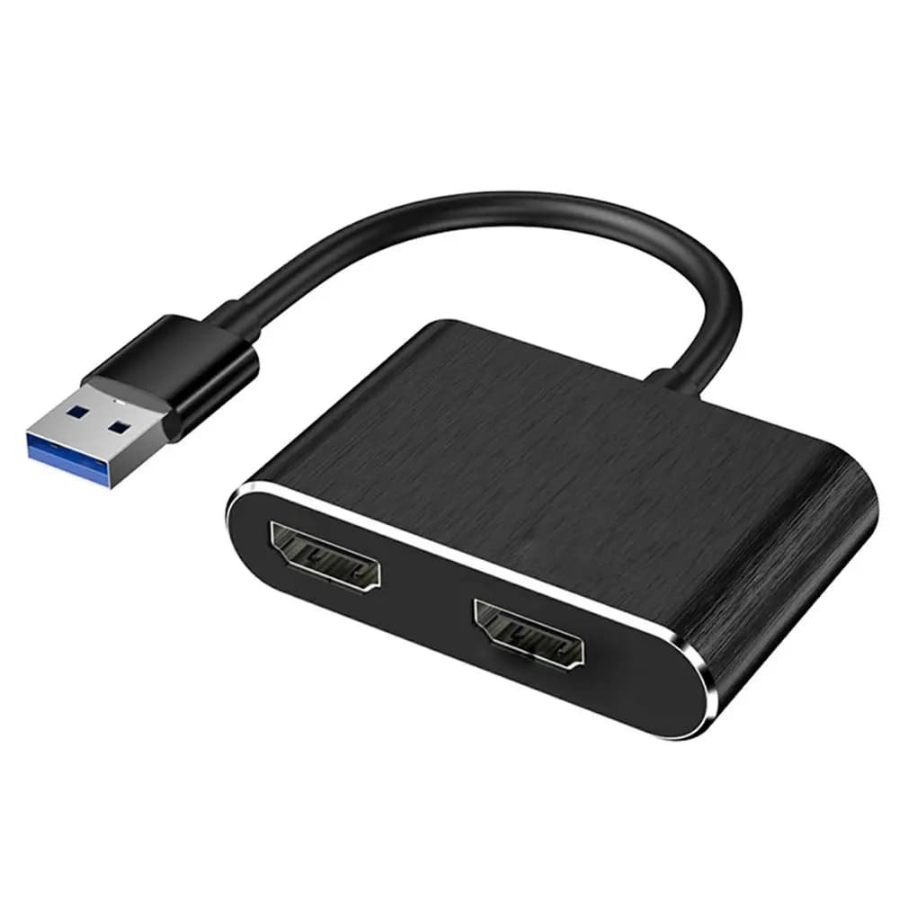 Dock station hub compatibile da USB 3.0 a doppia HDMI 3 in 1 Convertitore PD USB 3.0 Cavo adattatore 1080P 5Gbps per telefono MacBook Laptop TV