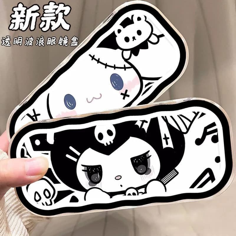 New Kitty Eyewear Case Cute Storage Box Anime Kawaii Cartoon Kuromi Sunglasses Protective Case Girl for Gifts