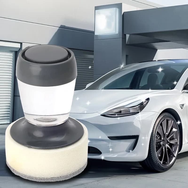 Tampone applicatore di cera ergonomico con manico Spugna per medicazione per pneumatici per auto Spugna per verniciatura automatica Strumento per rivestimento di vernice per auto Prodotti per la pulizia dell'auto