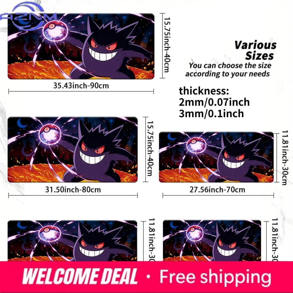 Tappetino da gioco Gengar TCG antiscivolo e lavabile