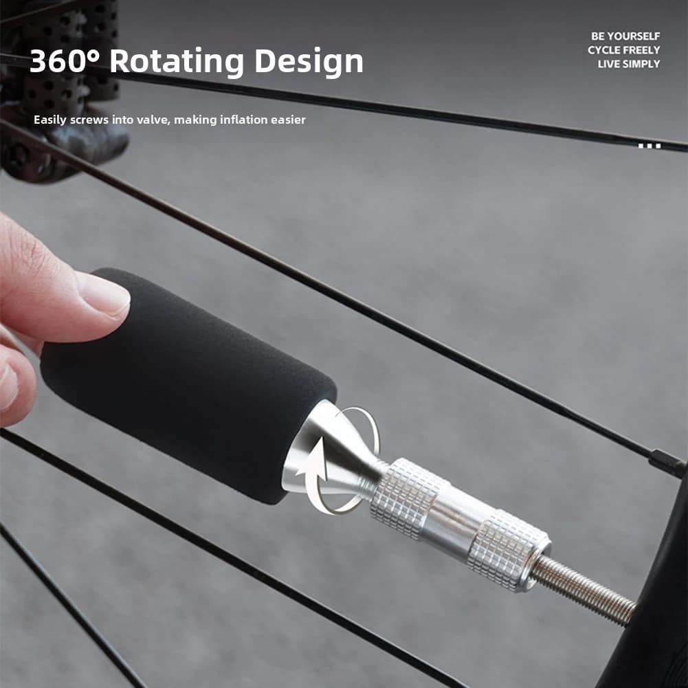 1pc ugello della pompa da bicicletta in lega di alluminio portatile valvola della pompa di gonfiaggio rapido adattatore automatico pompe per bici valvola sostituire gli accessori