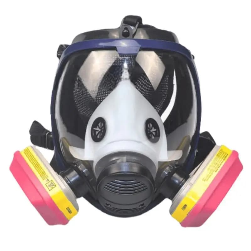 Maschera Antigas Chimica 6800, Respiratore Antipolvere, Maschera Integrale Antiappannamento con Filtro per Gas Acidi Industriali, Saldatura, Verniciatura a Spruzzo, Insetticidi