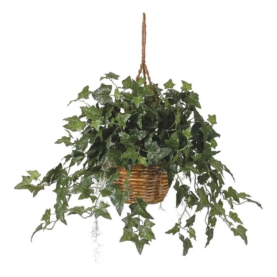 26" English Ivy Hanging Basket Artificial Plant