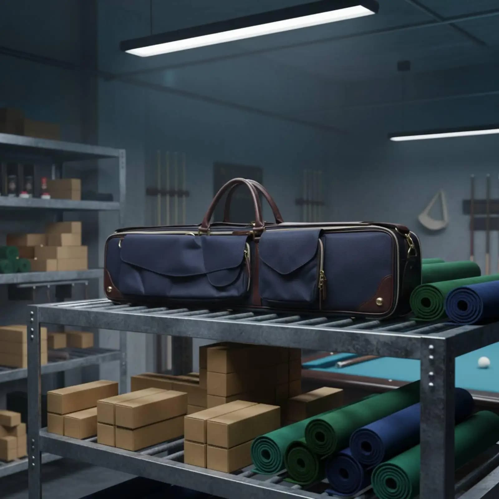 Billiard Cue Bag for Safe Transport of Pool Sticks with Dust Scratch Protection Zipper Design