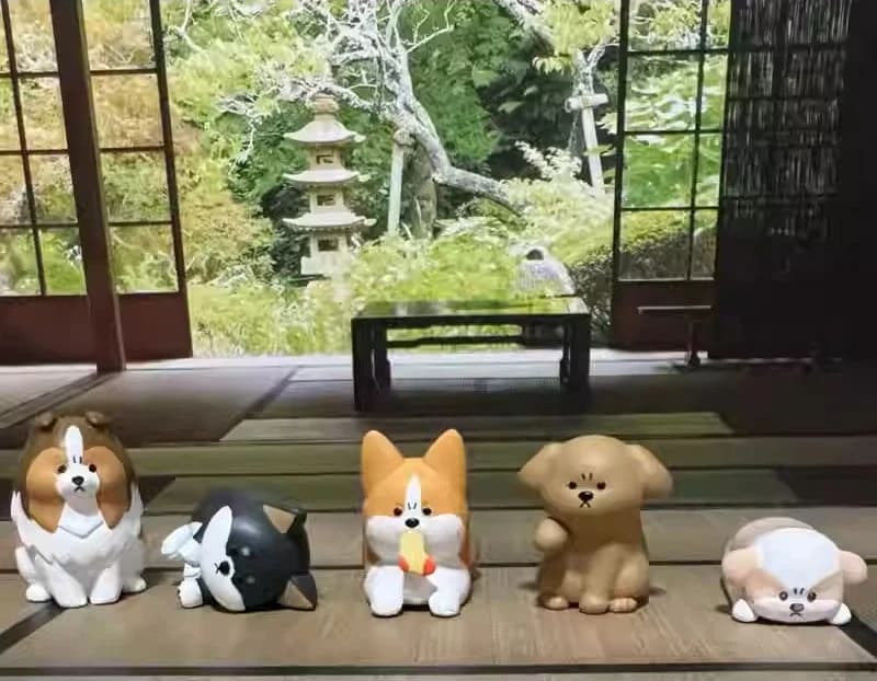 Nuovi Prodotti in Stock: Angry Dog Blind Box - Decorazione da Tavolo Kawaii, Cane Shiba Corgi, Regalo Festivo