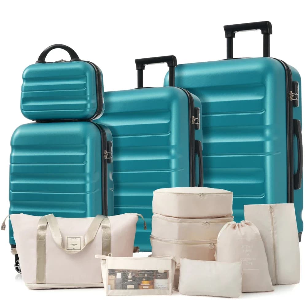 Hardshell ABS Luggage Set - Lightweight & Durable Suitcases with Dual Spinner Wheels, Carry-On & Check-In Sizes for Travel & Business