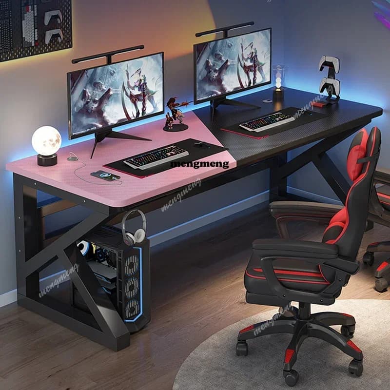 Tavolo da Gaming per Soggiorno, Scrivania per Studio con Ripiani, Scrivanie per Computer, Mobili in Stile Cinese