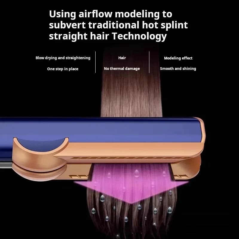 uper hair plate 2IN1 in cold air / hot air with LCD display hair plate and hairdryer ions for styling iron styling plate