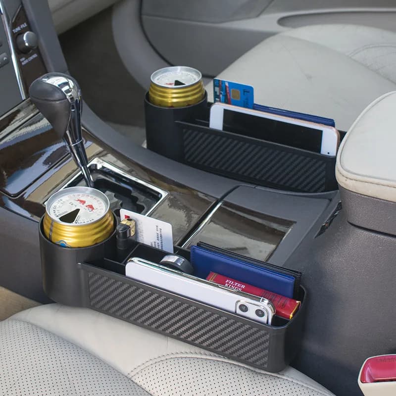 1pc universale seggiolino auto gap organizzatore console automatica tasca laterale sedile fessura scatola di immagazzinaggio per spazi interni auto accessorio interno