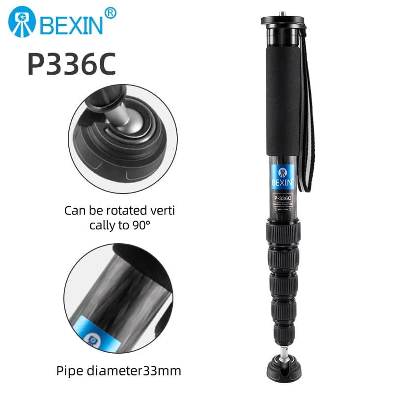 Treppiede Monopiede Leggero in Alluminio per Fotocamera DSLR e Selfie Stick BEXIN Al 1660 14 480