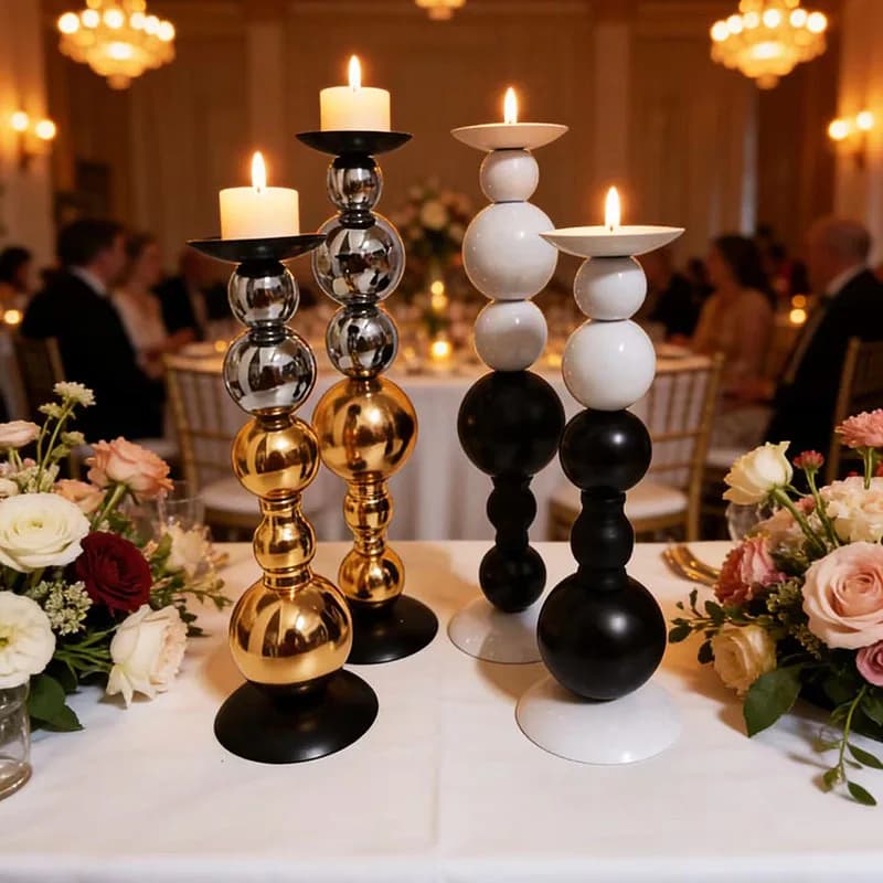 Nordic light luxury scented candle candlestick ornaments.ins retro romantic candlelight dinner table minimalist decorative props