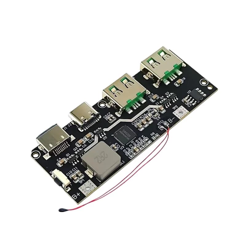 Power Bank da 22.5W con 5 Porte, Ricarica Rapida Bidirezionale, Modulo di Alimentazione Mobile, Scheda Circuito DIY, Kit Scheda Madre QC4+PD3.0