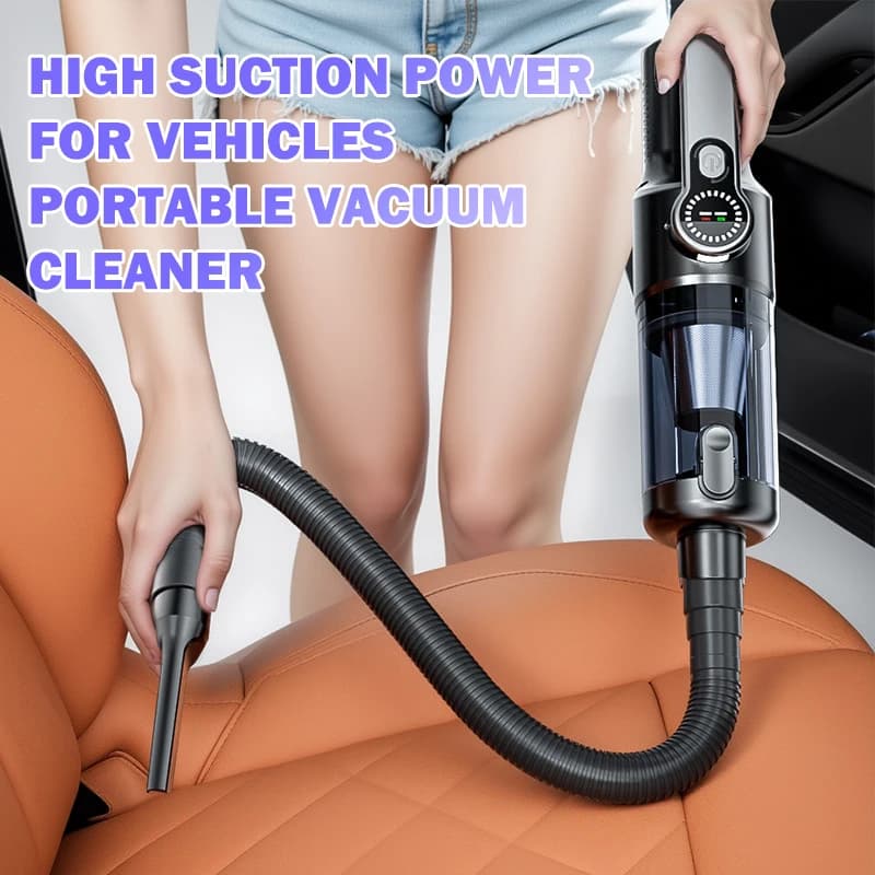 Aspirapolvere Portatile per Auto Senza Fili ad Alta Potenza, Mini Aspiratore Cordless con Grande Aspirazione e Svuotamento a un Pulsante