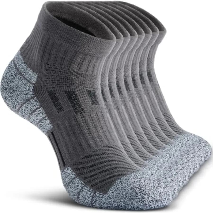 Compression Ankle Socks - Cozy Cushioned Hiking Running for Men Women - Thick Warm Durable