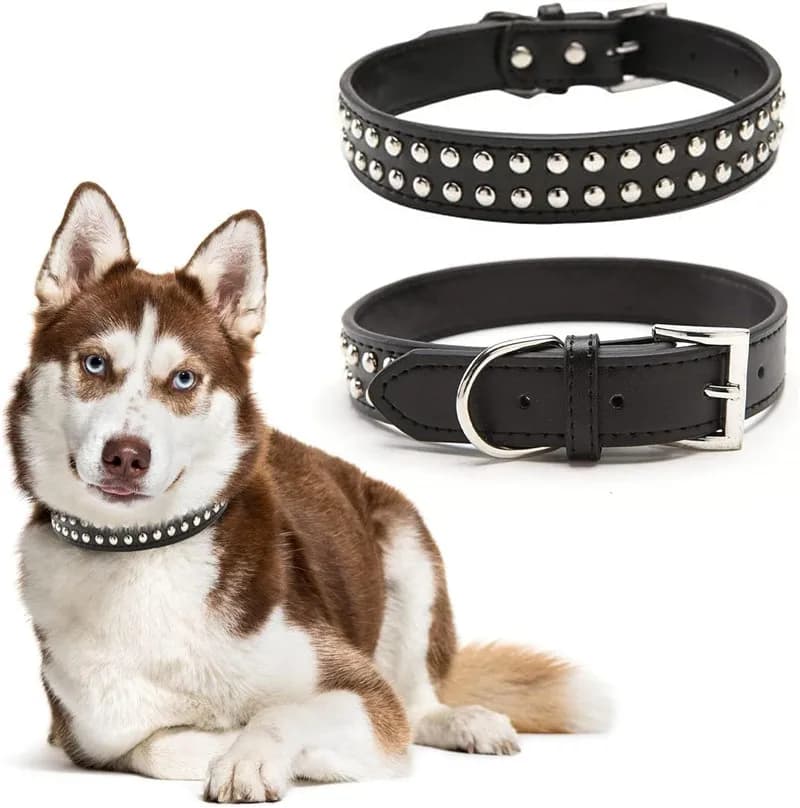 Collari per cani di vendita caldi con rivetti anti-morso Collari per animali Catene per cani grandi e feroce Collari per animali domestici Bulldog francese