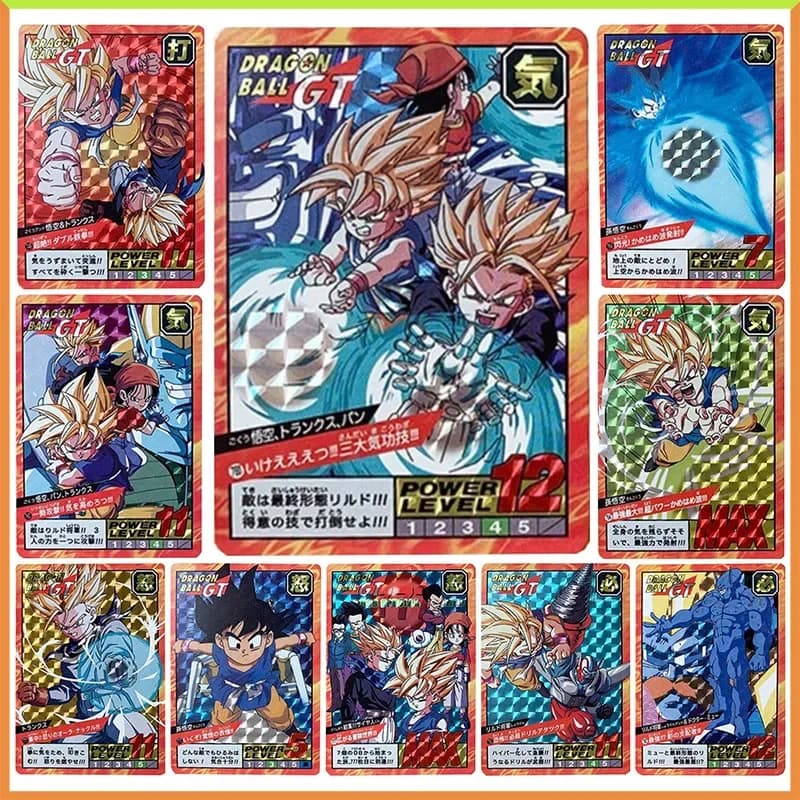 Carte Collezionabili Anime Dragon Ball DIY ACG Battle Game con Effetto Rifrazione, Son Goku, Chichi, Son Gohan, Pan, Giocattoli per Regali di Compleanno per Ragazzi