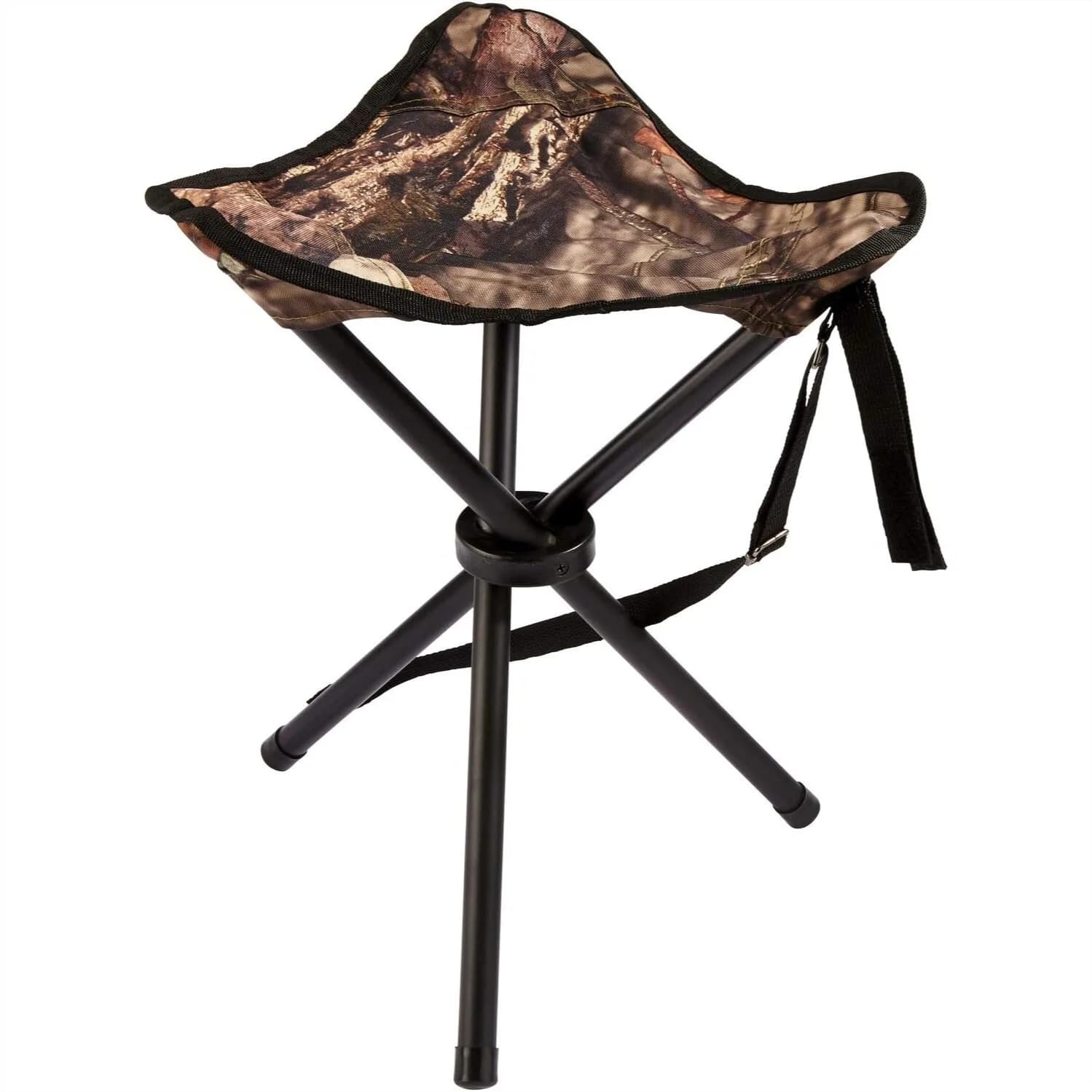 Sgabello Treppiede Pieghevole Portatile per Caccia, Design Leggero e Resistente con Camouflage Mossy Oak per il Comfort all'Aperto
