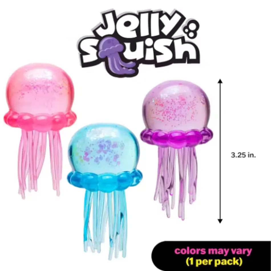 Giocattolo Squishy a Forma di Medusa Sicuro e Inodore, Morbido Giocattolo Trasparente da Spremere, Giocattolo Sensoriale Antistress per Bambini e Adulti, Regalo