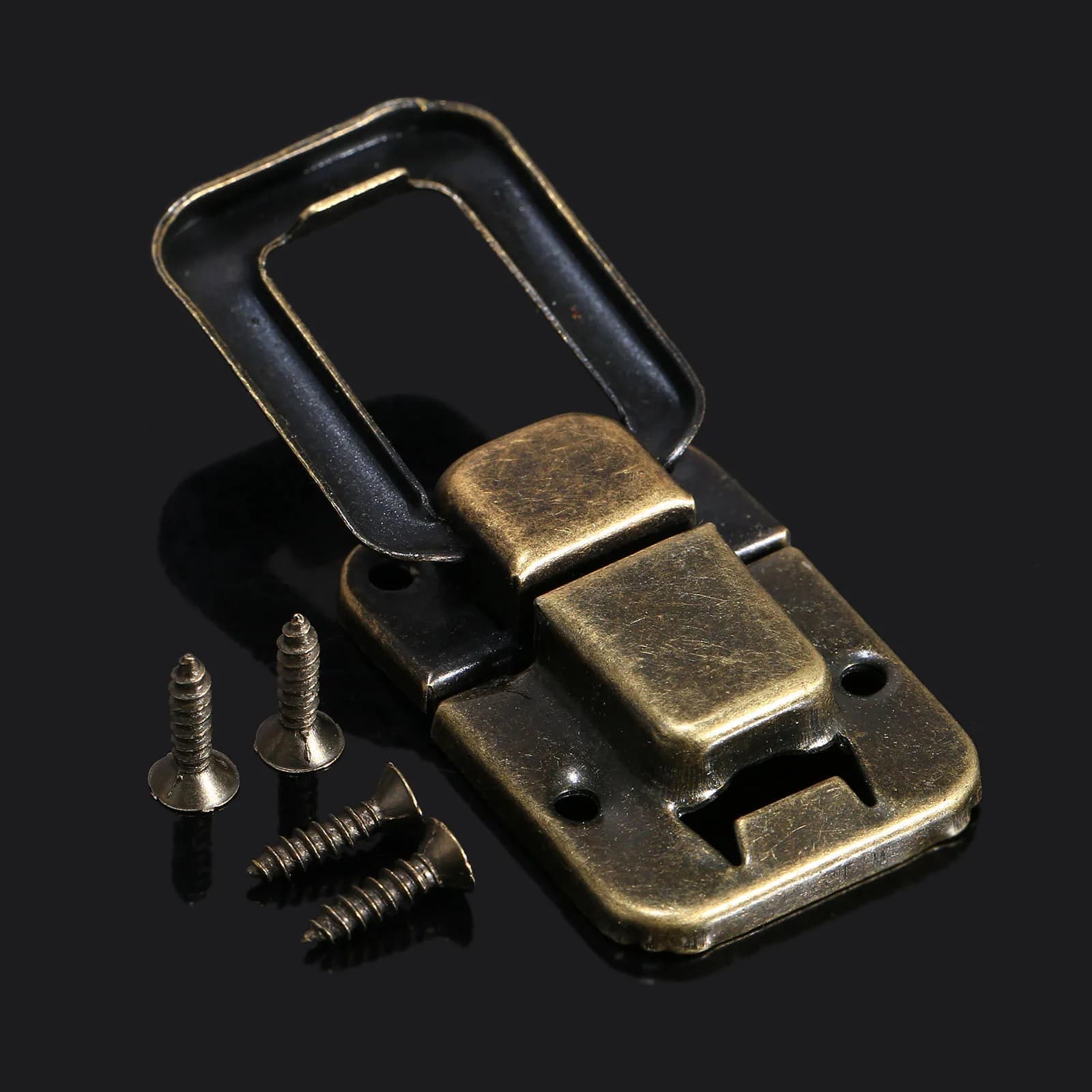 6 Pezzi Chiusura a Scatto per Scatole di Gioielli e Valigie in Legno, Accessori Hardware 37mm x 25mm, Bronzo Antico/Oro, Fibbia per Scatole e Borse