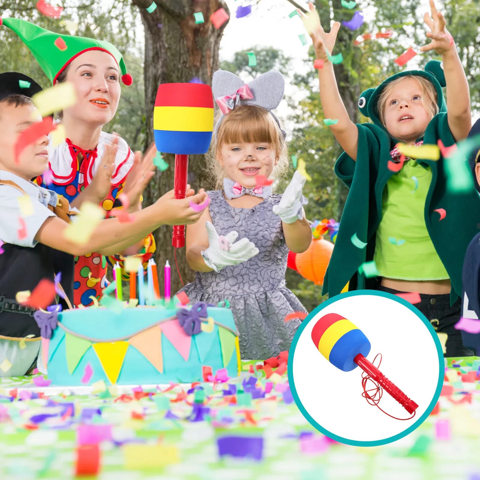 Colorful Pounding Hammer for Kids Plastic Sponge Mallet for Game Fun Educational Early Learning Activity Tool