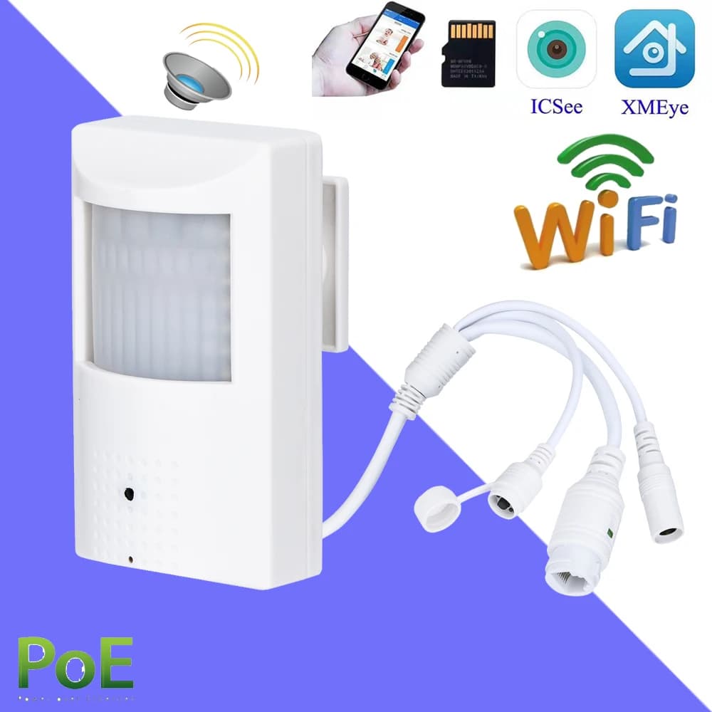 5MP POE WIFI Audio Camera 940nm Invisibile PIR Visione Notturna HD Mini LED Interno IR Sistema di Sicurezza CCTV Videocamera XMEY ICSEE