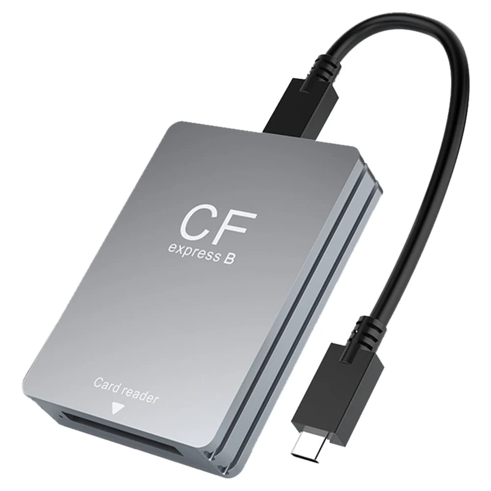 Lettore di schede CFexpress tipo B con cavo da USB C a USB C/A Adattatore per schede CFexpress compatibile con Android/Windows/OS per SLR