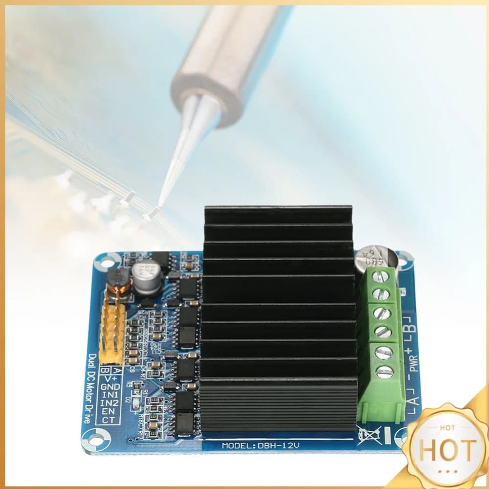 Dual Channel DC Motor Speed Reversible Controller Driver H Bridge DC Motor Controller Driver Board DC 5V-12V 30A for Arduino