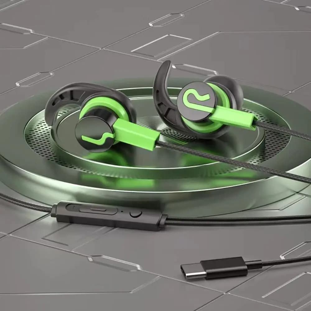 Gaming Mobile Phone Type-C Running Headset In Ear Sweatproof Super Bass Earbuds Wired Headphone Wired Headset Sports Earphone