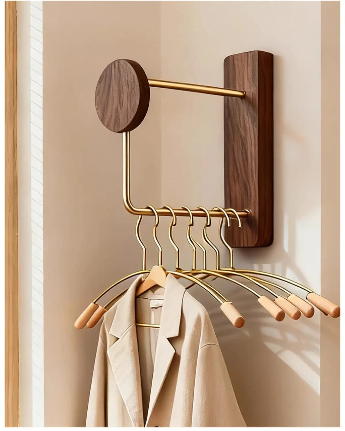 Clothes rack in Wood and Metal, Towels, Coats, Hats and Bags